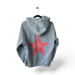 Kids Blue Hoodie with Pink Star Size XS